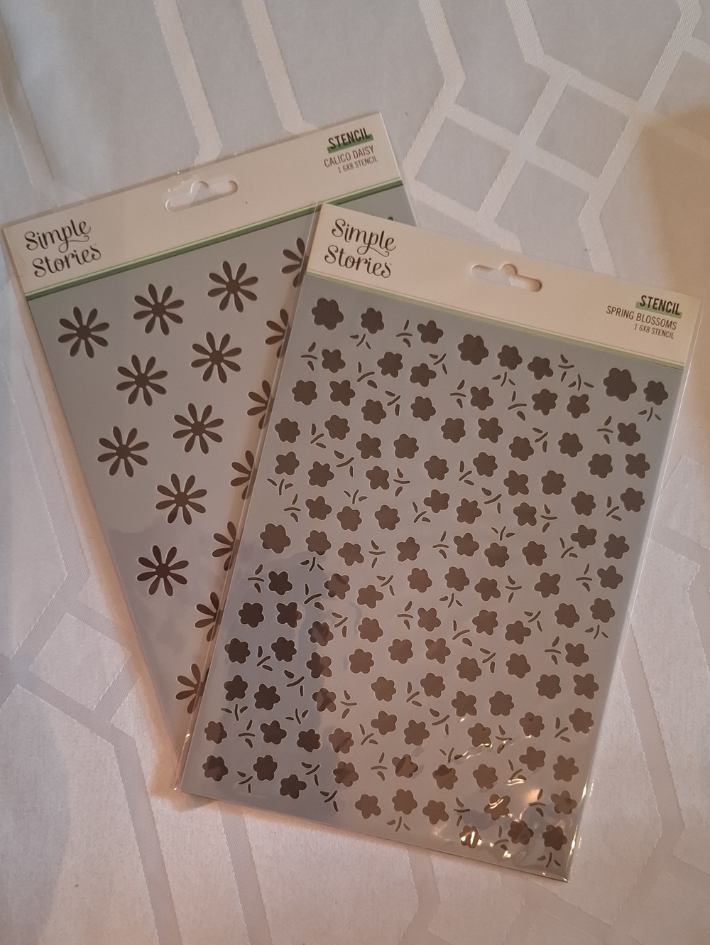 Floral Stencils By Simple Stories - Calico Daisy And Spring Blossom 6 X 8